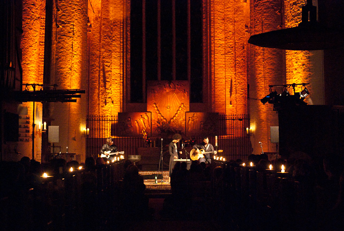 Astrid North bei der LauschLounge in der Hauptkirche St. Katharinen, Hamburg